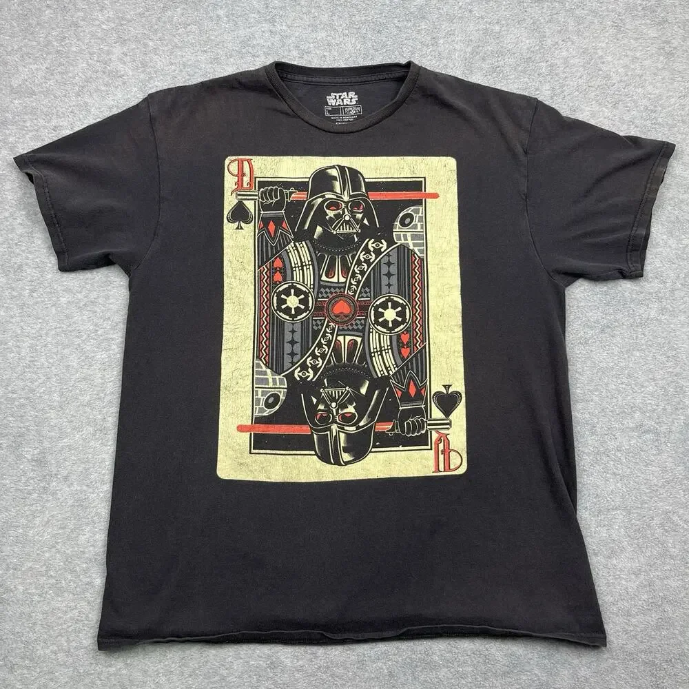 Star Wars Darth Vader Spades Playing‎ Card T-Shirt By Fifth Sun Men's Size L